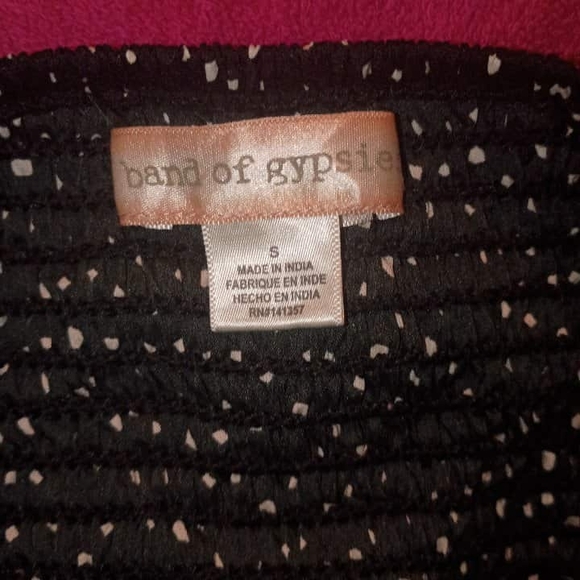 Band of Gypsies Black Skirt with White Dots - Picture 1 of 3